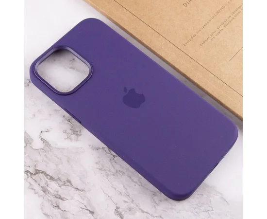 Чохол Silicone case (AAA) full with Magsafe and Animation для Apple iPhone 12 Pro Max (6.7") Фіолетовий / Amethyst