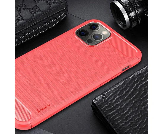 TPU чехол iPaky Slim Series для Apple iPhone 12 Pro Max (6.7") Красный