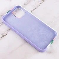 Чехол Silicone case Full Braided для Apple iPhone 12 Pro Max (6.7") Белый / Сиреневый
