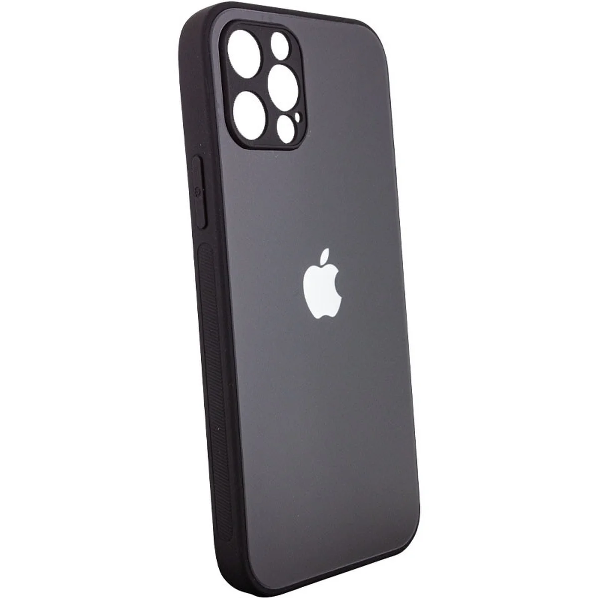 TPU+Glass чехол Matte Candy Full camera для Apple iPhone 12 Pro Max (6.7") Черный