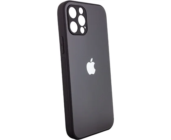 TPU+Glass чехол Matte Candy Full camera для Apple iPhone 12 Pro Max (6.7") Черный