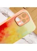 Чехол TPU+Glass Impasto abstract для Apple iPhone 12 Pro Max (6.7") Red yellow