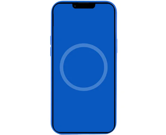 Чохол Silicone case (AAA) full with Magsafe and Animation для Apple iPhone 12 Pro Max (6.7") Синій / Capri Blue