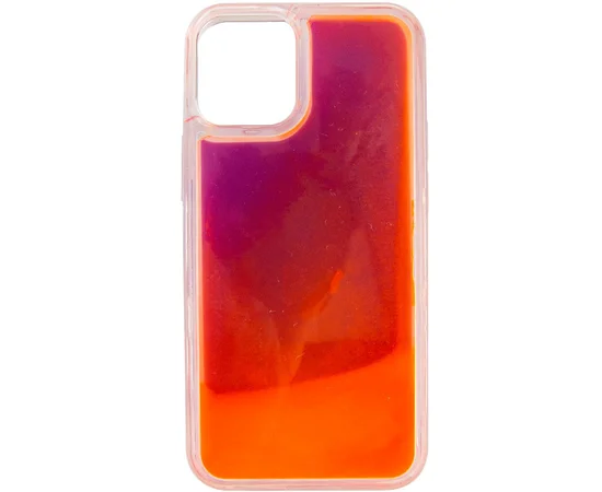 Неоновый чехол Neon Sand glow in the dark для Apple iPhone 12 Pro Max (6.7") Фиолетовый / Оранжевый