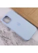 Чехол Silicone case (AAA) full with Magsafe and Animation для Apple iPhone 12 Pro Max (6.7") Голубой / Cloud Blue