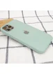 TPU+Glass чехол GLOSSY Logo Full camera для Apple iPhone 12 Pro Max (6.7") Мятный