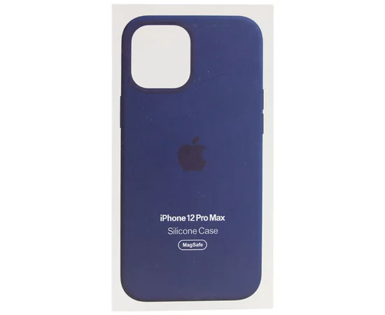 Чехол Silicone case (AAA) full with Magsafe and Animation для Apple iPhone 12 Pro Max (6.7") Синий / Navy blue