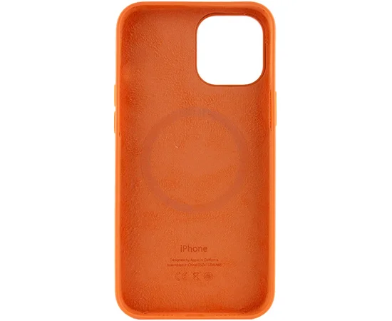 Чехол Silicone case (AAA) full with Magsafe and Animation для Apple iPhone 12 Pro Max (6.7") Оранжевый / Kumquat