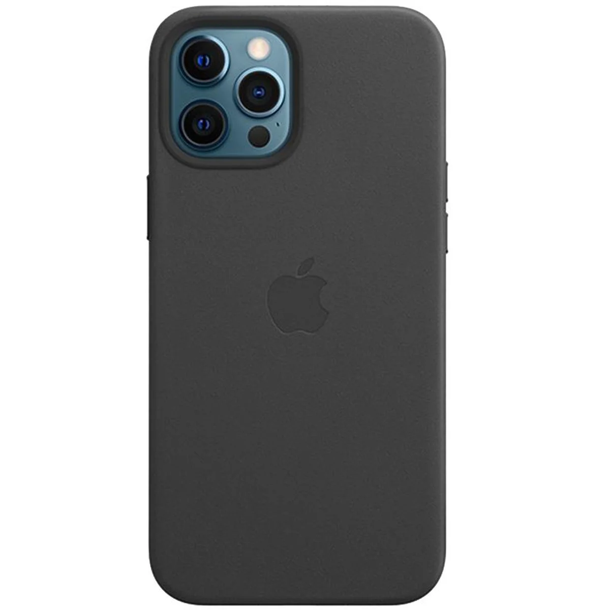Кожаный чехол Leather Case (AAA) with MagSafe для Apple iPhone 12 Pro Max (6.7") Black
