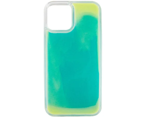 Неоновый чехол Neon Sand glow in the dark для Apple iPhone 12 Pro Max (6.7") Бирюзовый