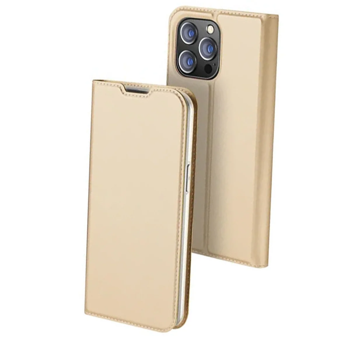 Чехол-книжка Dux Ducis с карманом для визиток для Apple iPhone 12 Pro Max (6.7") Золотой