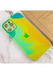 Чехол TPU+Glass Impasto abstract для Apple iPhone 12 Pro Max (6.7") Yellow green