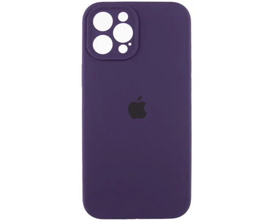 Чехол Silicone Case Full Camera Protective (AA) для Apple iPhone 12 Pro Max (6.7") Фиолетовый / Elderberry