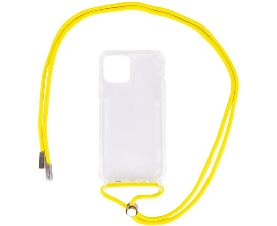 Чехол TPU Crossbody Transparent для Apple iPhone 12 Pro Max (6.7") Желтый