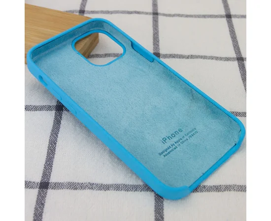 Чехол Silicone Case (AA) для Apple iPhone 12 Pro Max (6.7") Голубой / Blue