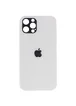 TPU+Glass чехол GLOSSY Logo Full camera для Apple iPhone 12 Pro Max (6.7") Белый