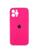 Чехол Silicone Case Full Camera Protective (AA) для Apple iPhone 12 Pro Max (6.7") Розовый / Barbie pink