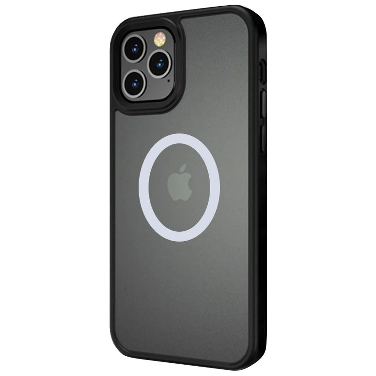 TPU+PC чехол Metal Buttons with MagSafe для Apple iPhone 12 Pro Max (6.7") Черный
