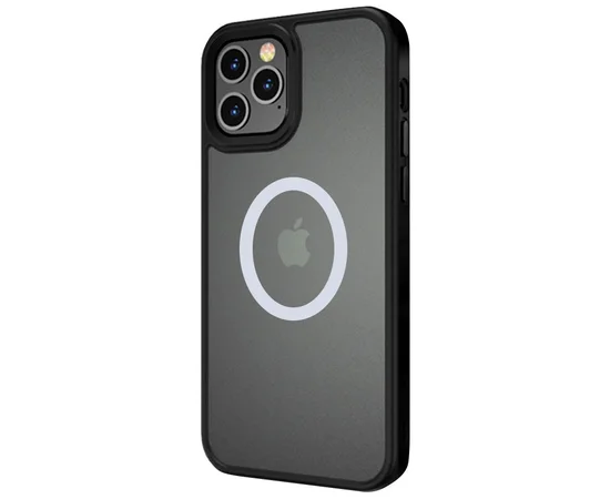 TPU+PC чехол Metal Buttons with MagSafe для Apple iPhone 12 Pro Max (6.7") Черный
