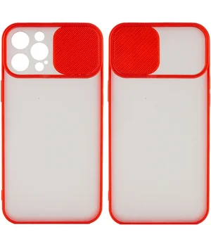 Чехол Camshield mate TPU со шторкой для камеры для Apple iPhone 12 Pro Max (6.7") Красный