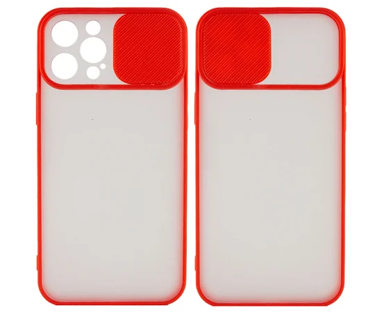 Чехол Camshield mate TPU со шторкой для камеры для Apple iPhone 12 Pro Max (6.7") Красный