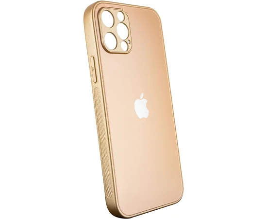 TPU+Glass чехол Matte Candy Full camera для Apple iPhone 12 Pro Max (6.7") Золотой