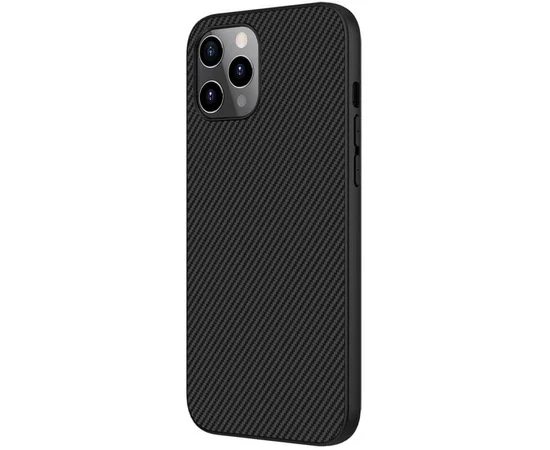 Карбоновая накладка Nillkin Synthetic Fiber series для Apple iPhone 12 Pro Max (6.7") Черный