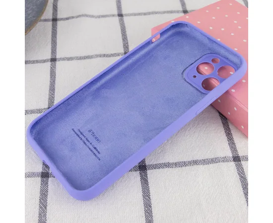 Чохол Silicone Case Full Camera Protective (AA) для Apple iPhone 12 Pro Max (6.7 ") Бузковий / Dasheen