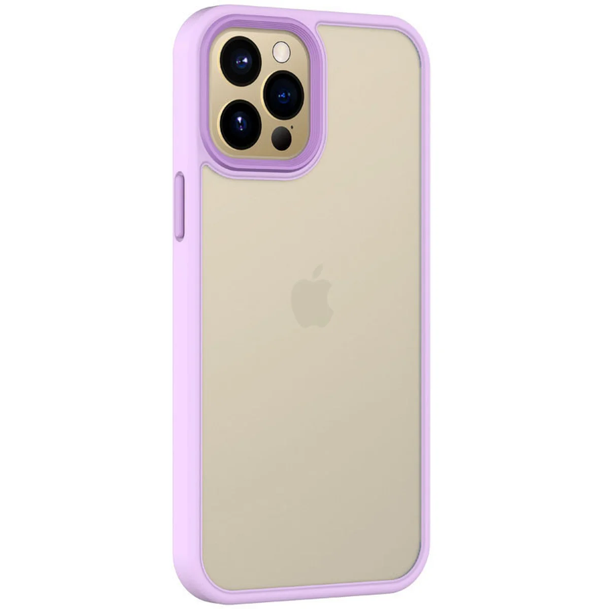 TPU+PC чехол Metal Buttons для Apple iPhone 12 Pro Max (6.7") Сиреневый