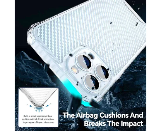 Чехол TPU Ease Carbon color series для Apple iPhone 12 Pro Max (6.7") Матовый / Прозрачный