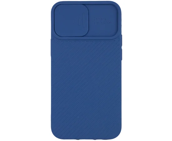 Чехол Camshield Square TPU со шторкой для камеры для Apple iPhone 12 Pro Max (6.7") Синий