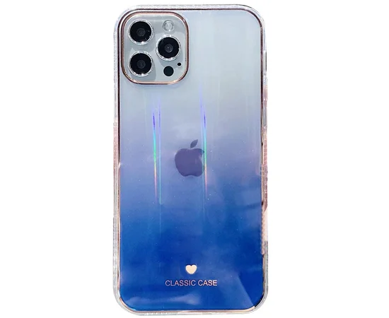 TPU+Glass чехол Aurora Classic для Apple iPhone 12 Pro Max (6.7") Синий