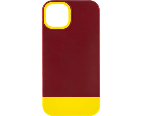 Чохол TPU+PC Bichromatic для Apple iPhone 12 Pro Max (6.7") Brown burgundy / Yellow