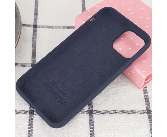 Чехол Silicone Case Full Protective (AA) для Apple iPhone 12 Pro Max (6.7") Темный Синий / Midnight Blue