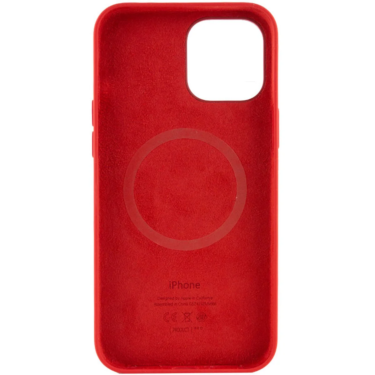Чехол Silicone case (AAA) full with Magsafe and Animation для Apple iPhone 12 Pro Max (6.7") Красный / Red