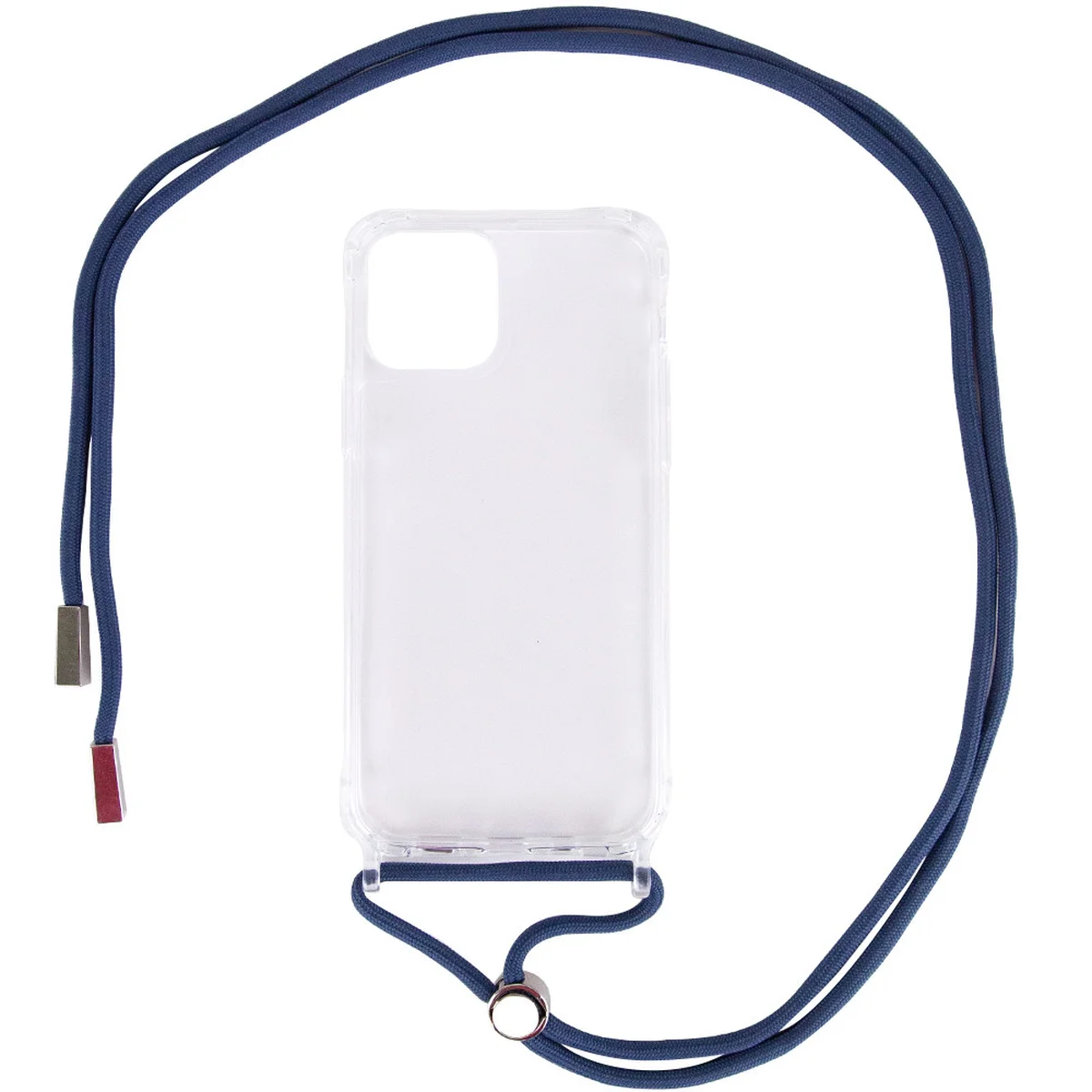 Чохол TPU Crossbody Transparent для Apple iPhone 12 Pro Max (6.7 ") Синій