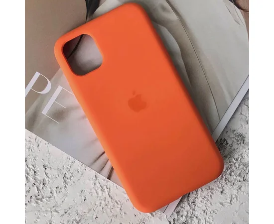 Чехол Silicone Case Full Protective (AA) для Apple iPhone 12 Pro Max (6.7") Оранжевый / Kumquat