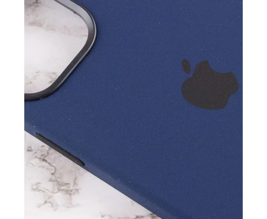 Чехол Silicone case (AAA) full with Magsafe and Animation для Apple iPhone 12 Pro Max (6.7") Синий / Navy blue