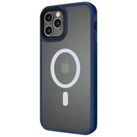 TPU+PC чехол Metal Buttons with MagSafe для Apple iPhone 12 Pro Max (6.7") Синий