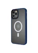 TPU+PC чохол Metal Buttons with MagSafe для Apple iPhone 12 Pro Max (6.7") Синій