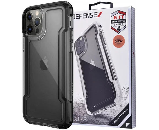 Чехол Defense Clear Series (TPU+PC) для Apple iPhone 12 Pro Max (6.7") Черный