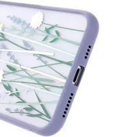 TPU + PC чохол Picture Color Buttons full camera для Apple iPhone 12 Pro Max (6.7 ") Lavender Grey / Квіти