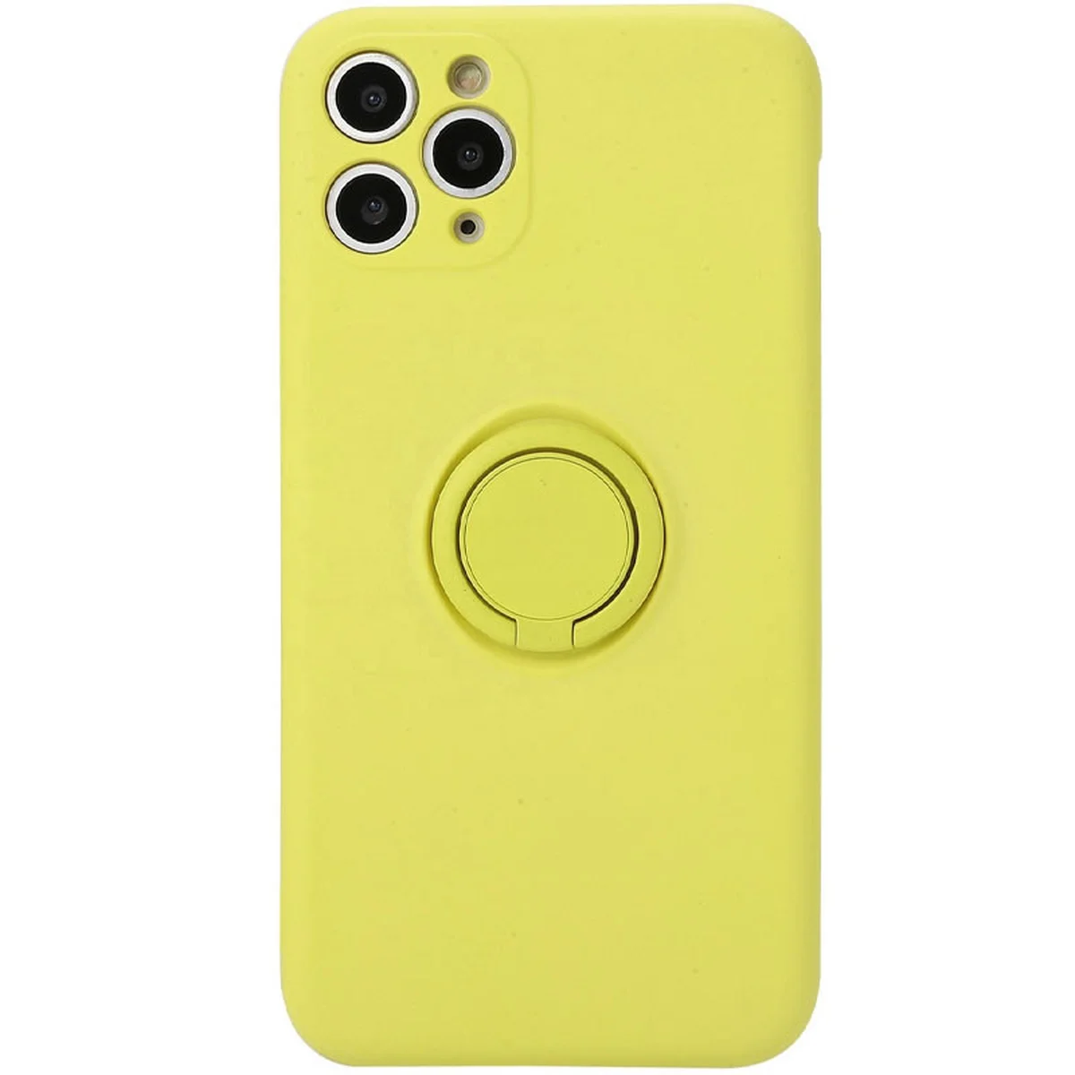 Чехол TPU Candy Ring Full Camera для Apple iPhone 12 Pro Max (6.7") Желтый / Yellow
