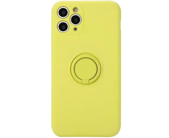 Чехол TPU Candy Ring Full Camera для Apple iPhone 12 Pro Max (6.7") Желтый / Yellow
