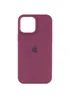 Чохол Silicone Case (AA) Logo with MagSafe Apple iPhone 12 Pro Max (6.7") Бордовий / Plum
