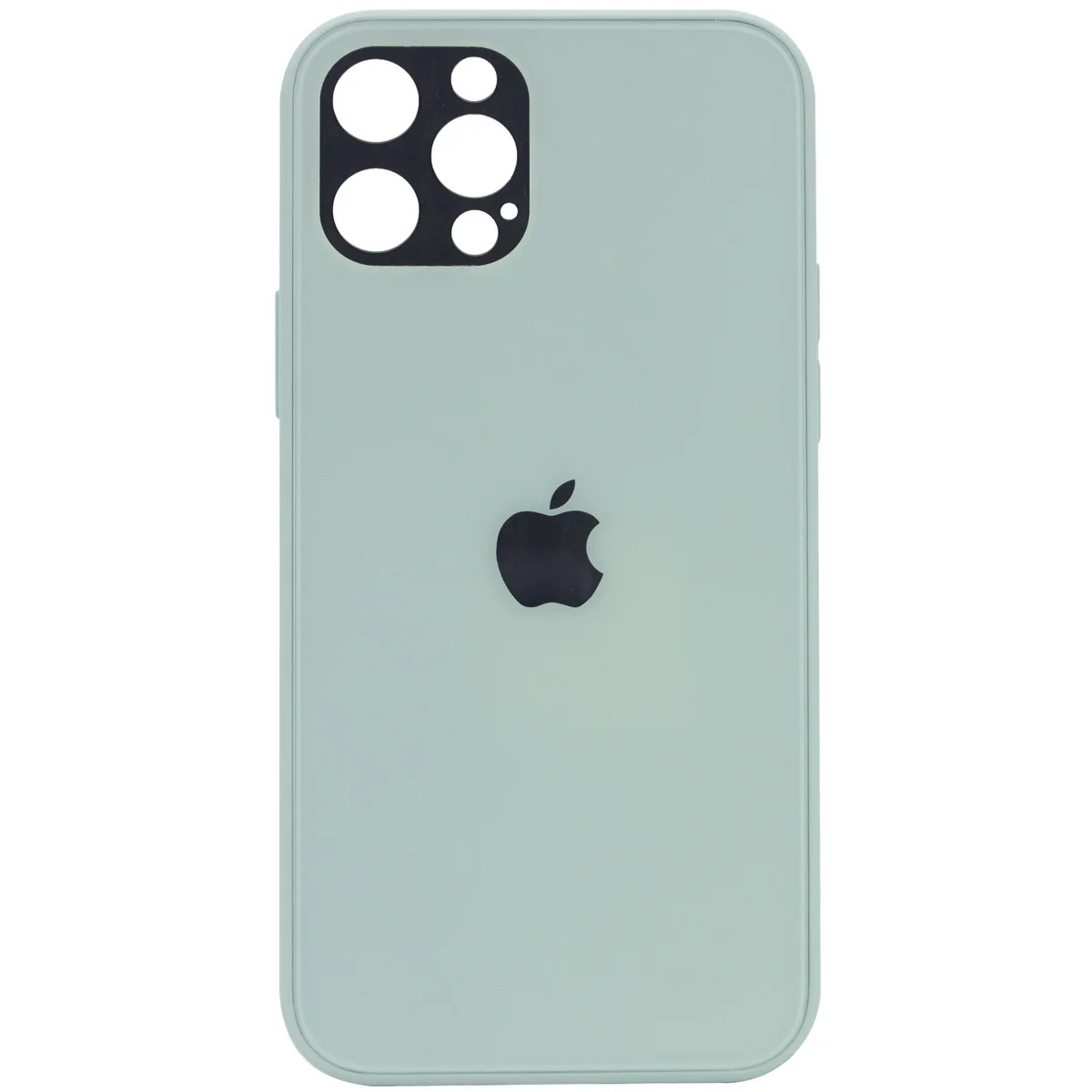 TPU+Glass чехол GLOSSY Logo Full camera для Apple iPhone 12 Pro Max (6.7") Мятный