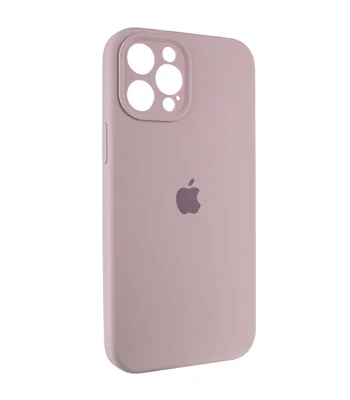 Чехол Silicone Case Full Camera Protective (AA) для Apple iPhone 12 Pro Max (6.7") Серый / Lavender