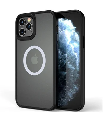 TPU+PC чохол Metal Buttons with MagSafe для Apple iPhone 12 Pro Max (6.7") Чорний TPU+PC чохол Metal Buttons with MagSafe для Apple iPhone 12 Pro Max (6.7") Чорний