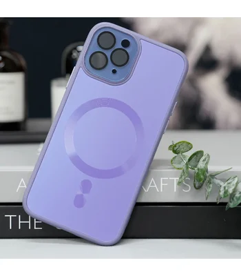 Чехол TPU+Glass Sapphire Midnight with MagSafe для Apple iPhone 12 Pro Max (6.7") Сиреневый / Dasheen