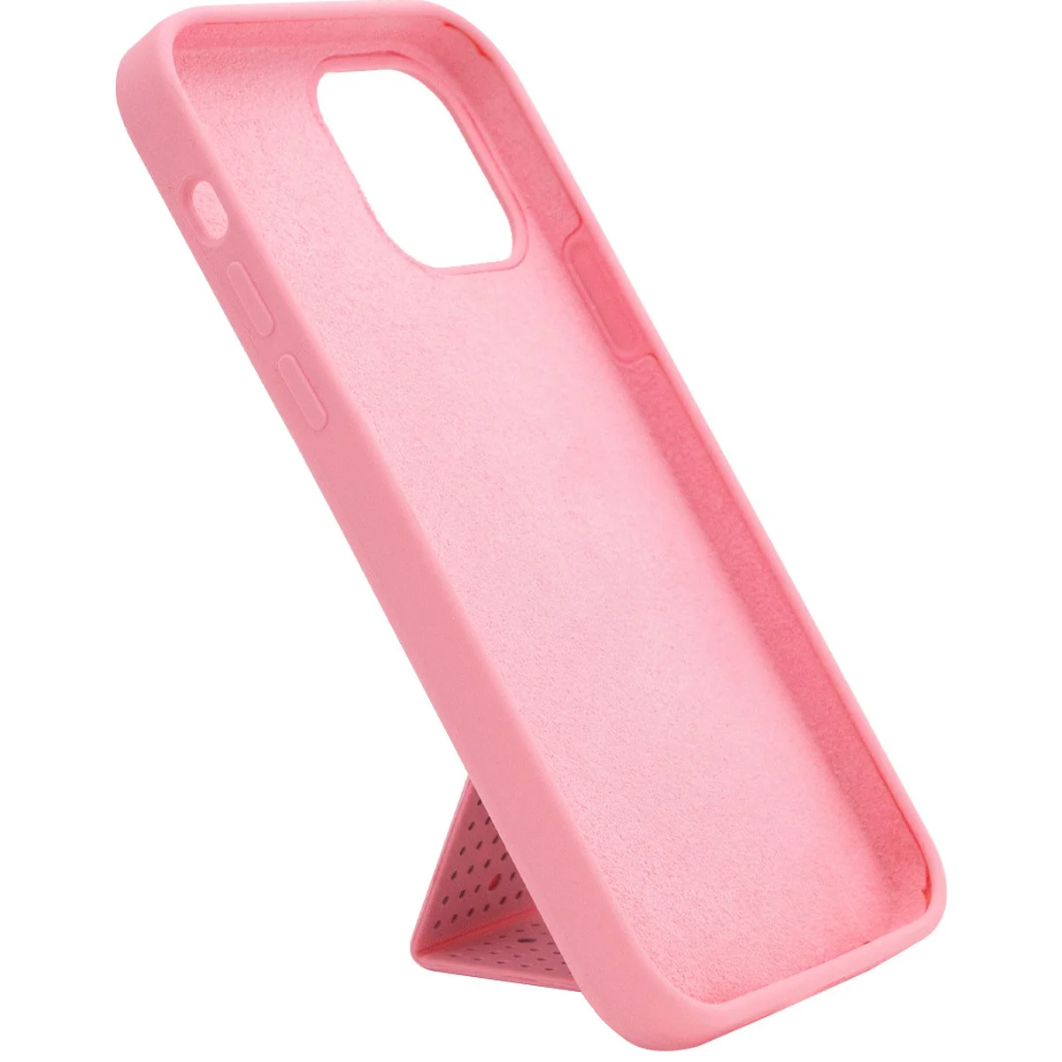 Чехол Silicone Case Hand Holder для Apple iPhone 12 Pro Max (6.7") Розовый / Pink